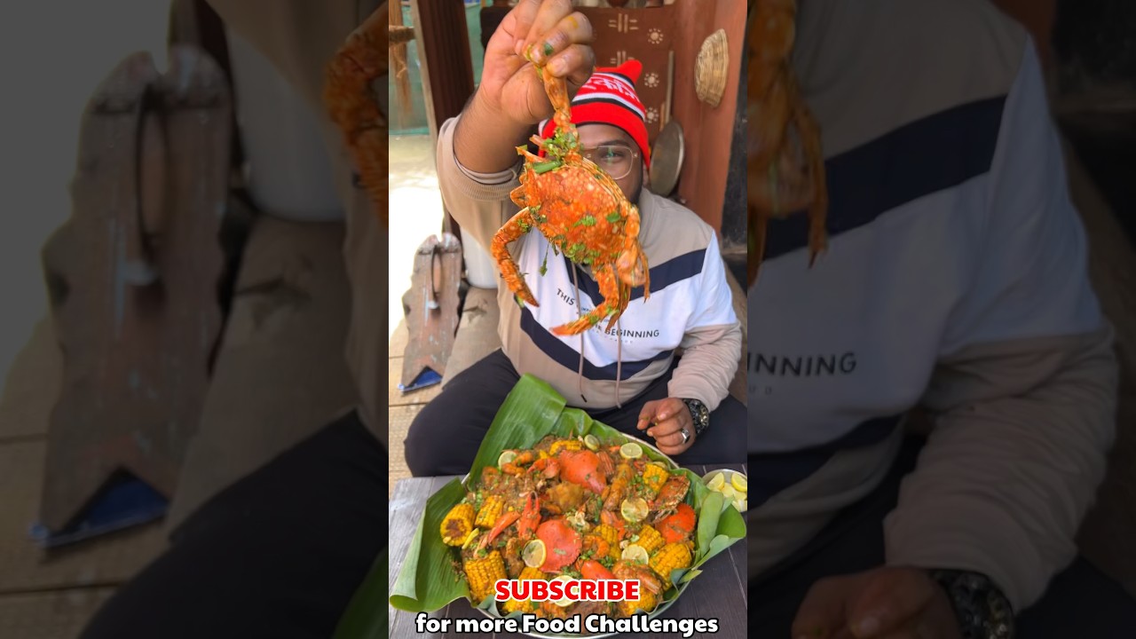 KOLI STYLE SEAFOOD PLATTER EATING CHALLENGE😍🔥 समुद्री भोजन का खजाना❤️🔥 #shorts #foodie #seafood