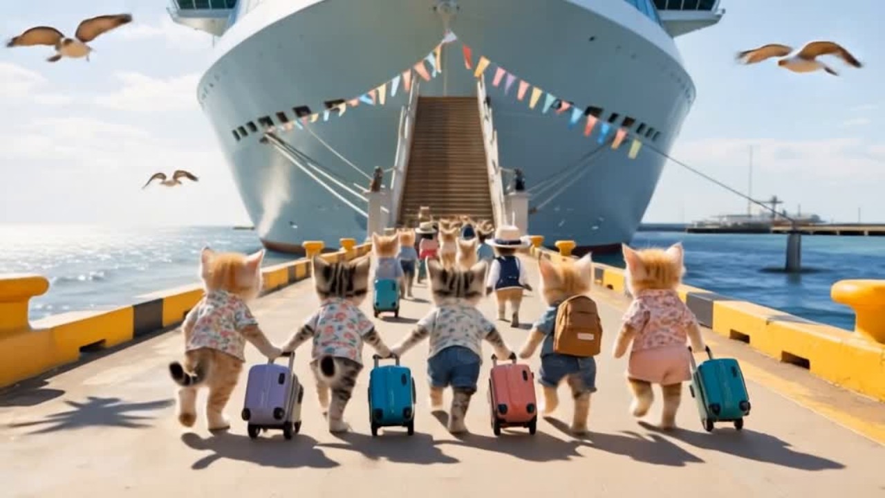 🚢🐾Cats on a Cruise Ship ⚓ - Heartwarming Cats Doing Human Things 🌊😻
