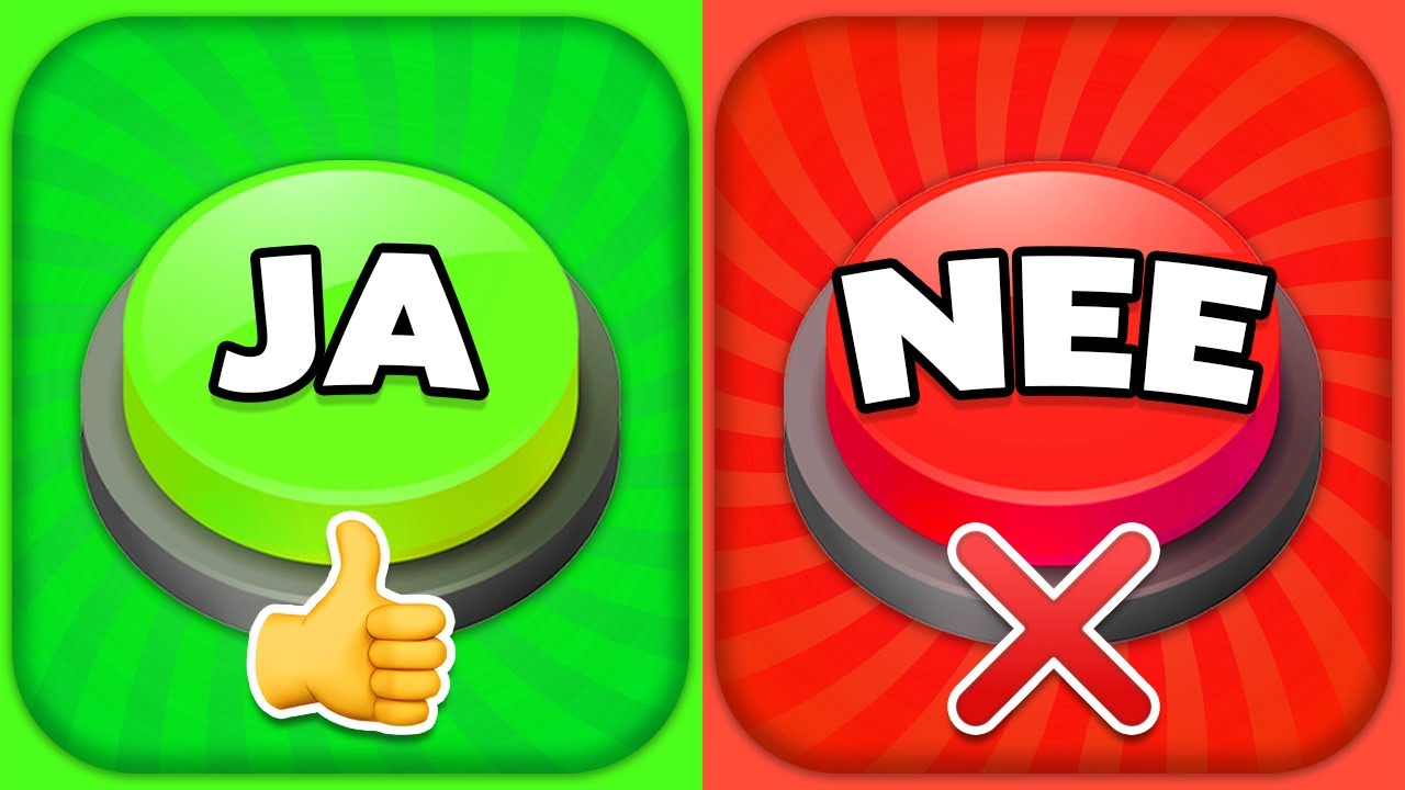 Kies Éen KNOP...! 😱 JA of NEE 🟢🔴