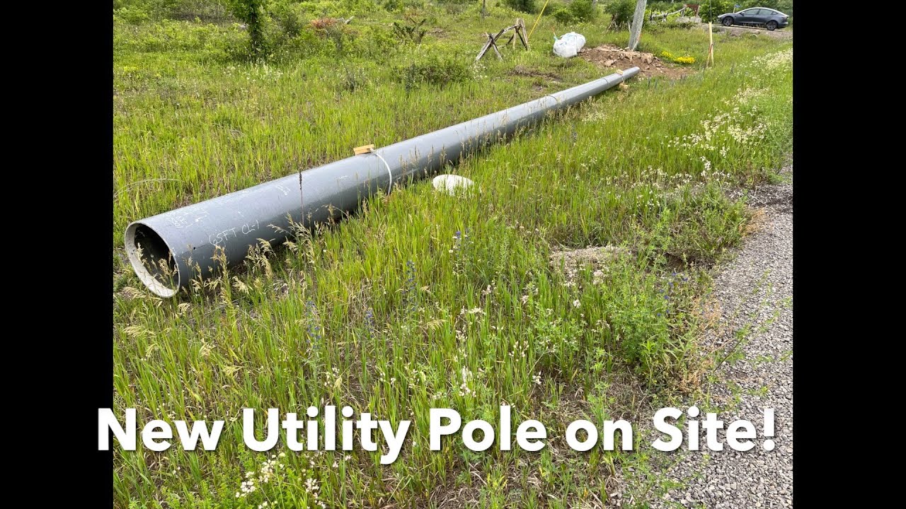 Sixty-Five Foot Composite Hydro Pole On Site!