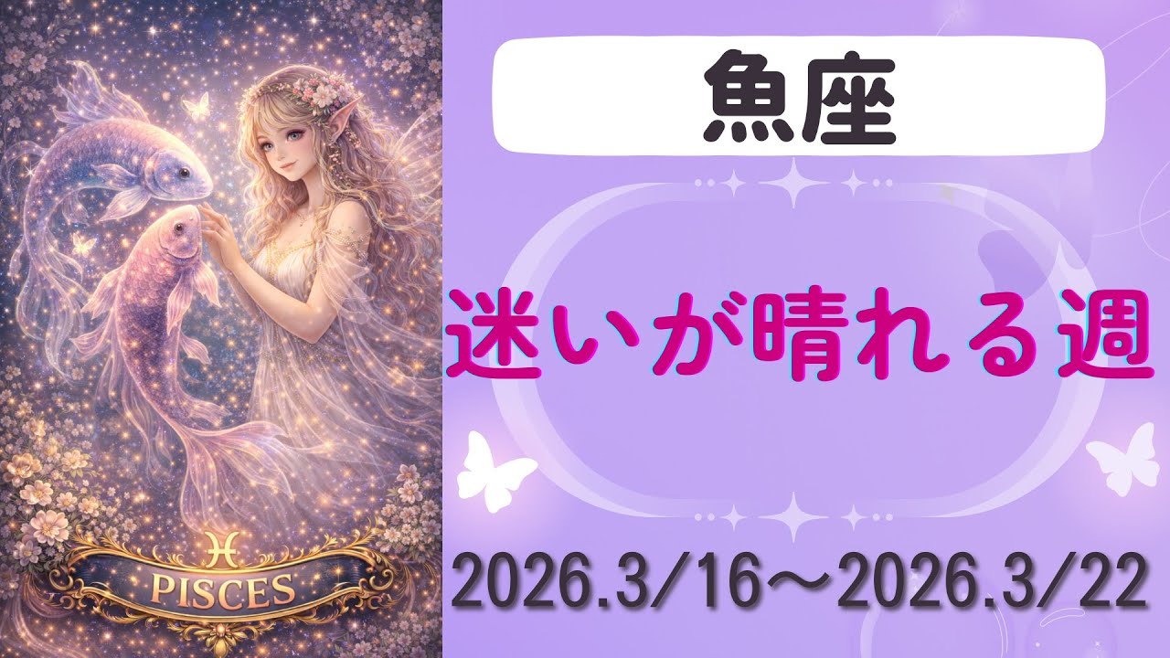 【魚座】　今週の運勢　2026.3/16〜3/22