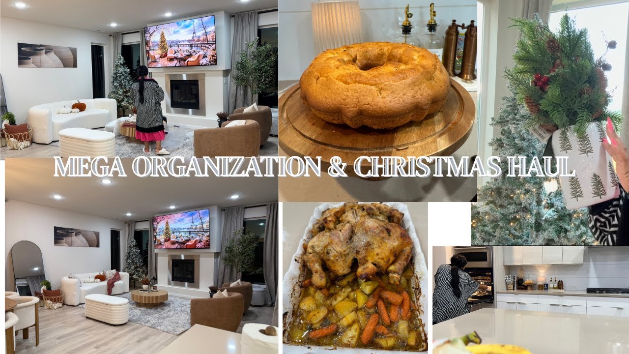 UNE JOURNEE D ORGANIZATION AVANT MON ACCOUCHEMENT ET CHRISTMAS 🎄 MENAGE, HAUL, CUISINE #christmas 