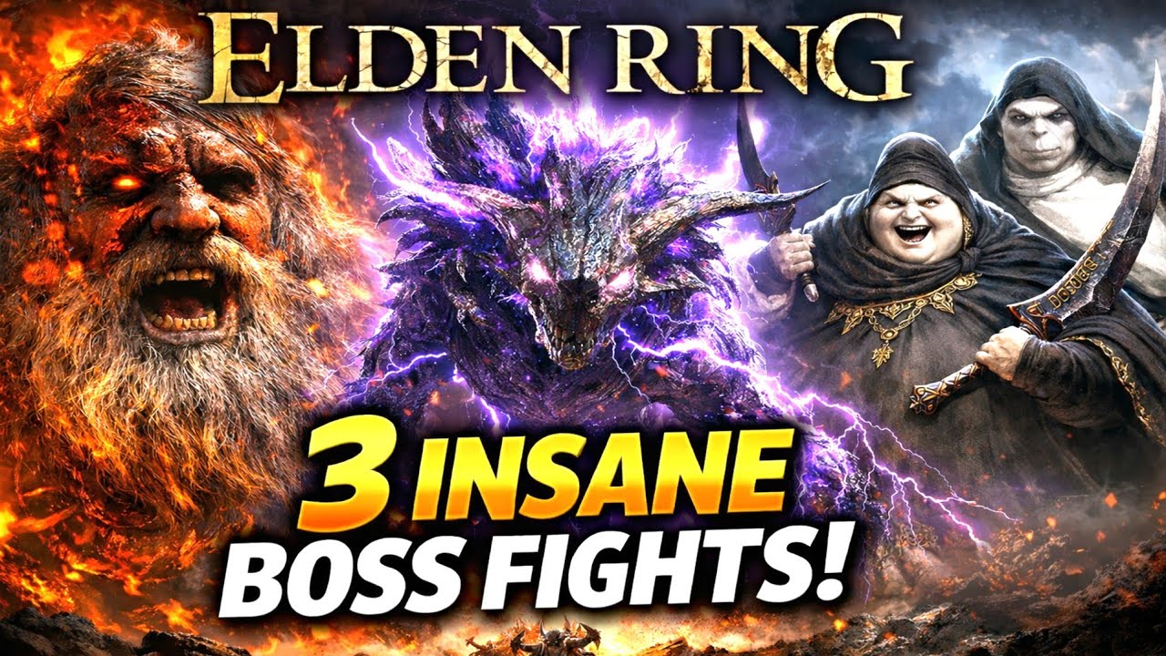 Fire Giant + Fallingstar Beast + Godskin Duo | Elden Ring Full Boss Battles