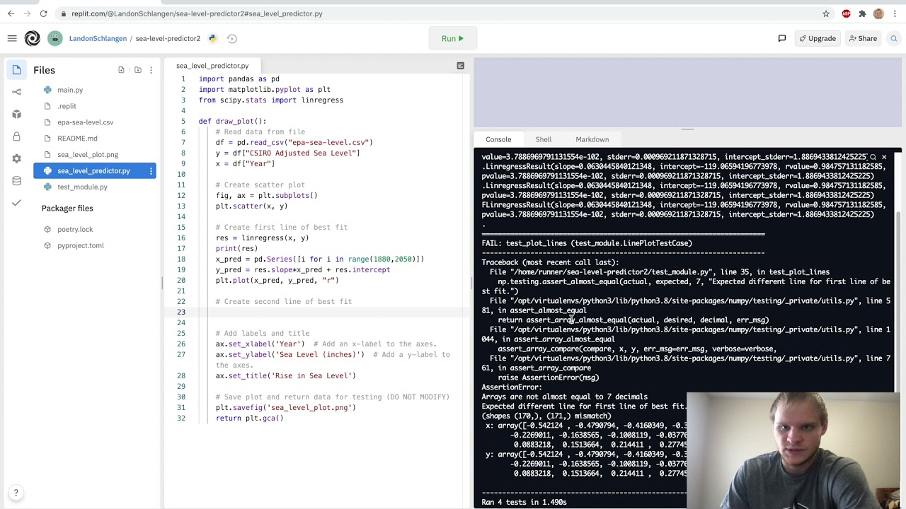 Sea Level Predictor | FreeCodeCamp