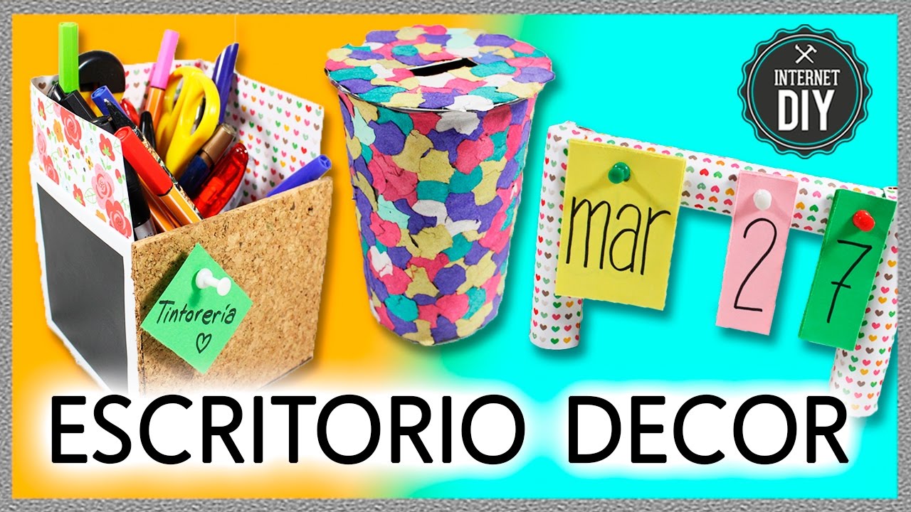 DECORACION de ESCRITORIO 🗂 ROOM DECOR en Internet DIY