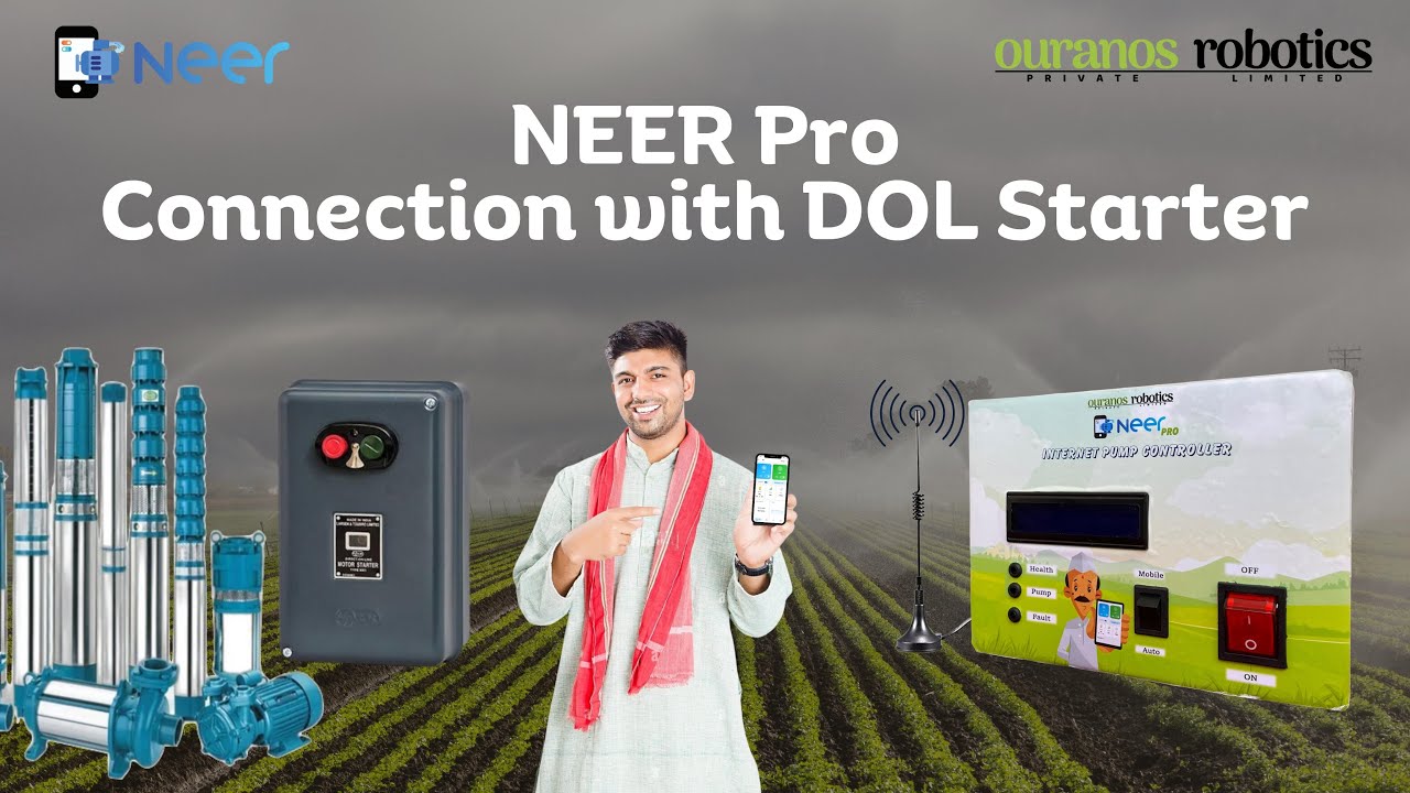 NEER Pro Internet Pump Controller Fitting With DOL Starter || DOL स्टार्टर के साथ फिटिंग ||