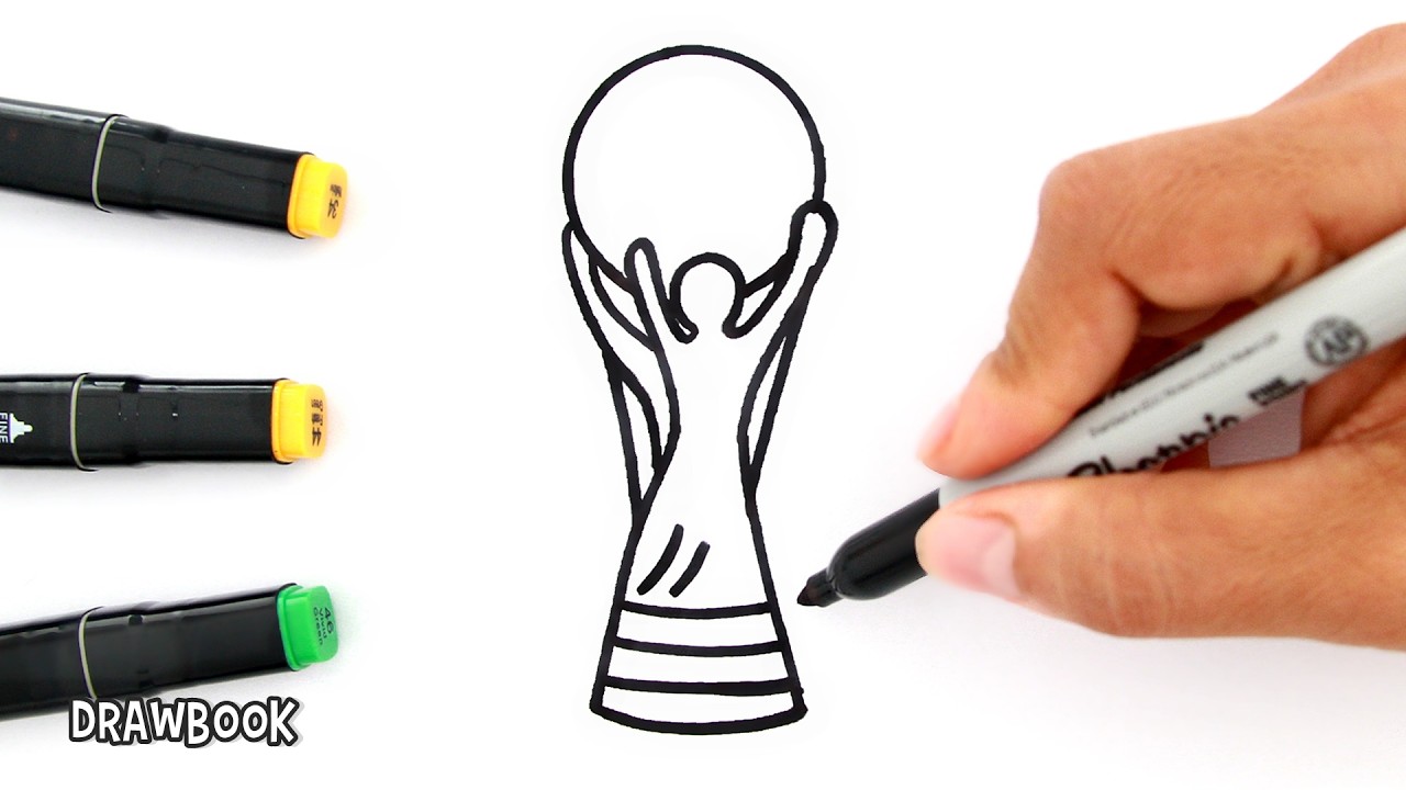 How to Draw The FIFA WORLD CUP TROPHY 2026 ⚽ (easy step by step) | DRAW & COLOR WORLD CUP CUP