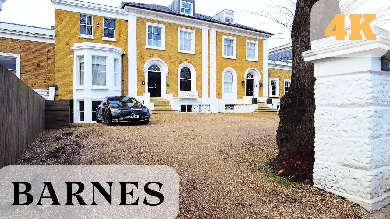 Barnes' Luxurious Houses & Celebrity Residences in London, Walking Tour | 4K HDR