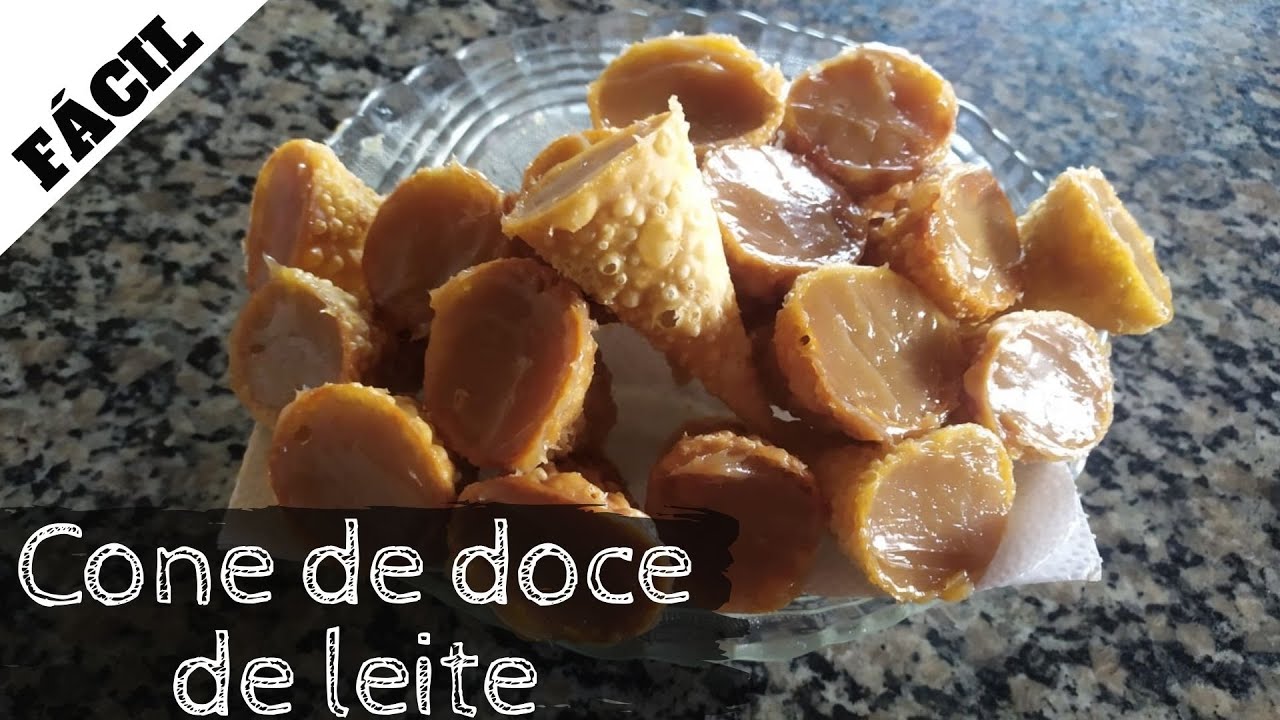 CONE DE DOCE DE LEITE (SEM USAR FORMINHA) #tendtudo #docedeleite #canudinho