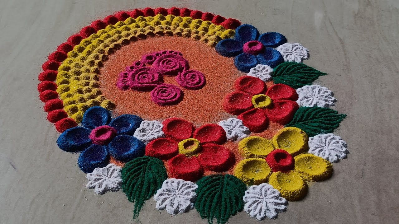 घर सजाएं हर दिन | Art Lover Deepa के Easy Rangoli Designs के साथ//easy rangoli design//