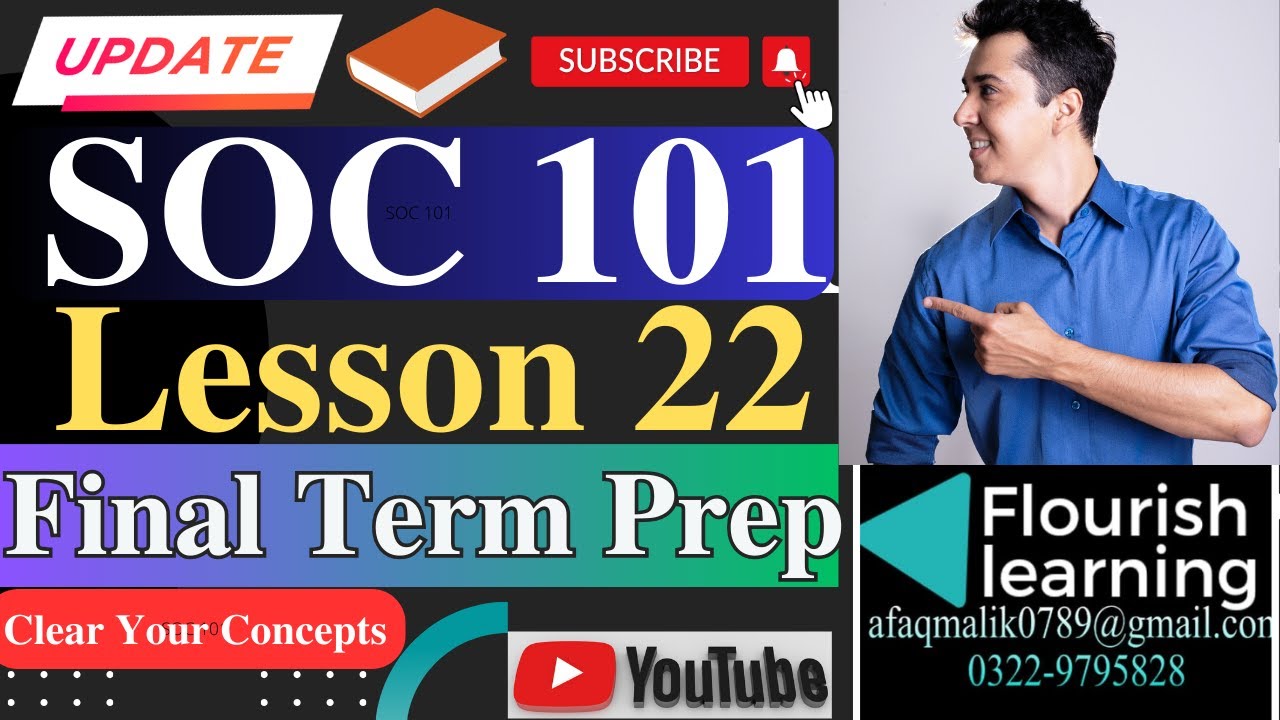 SOC101 Lesson 22/ SOC101 Lecture 22 /SOC101 Short Lecture 22 /SOC101 Final Term Preparation 2025