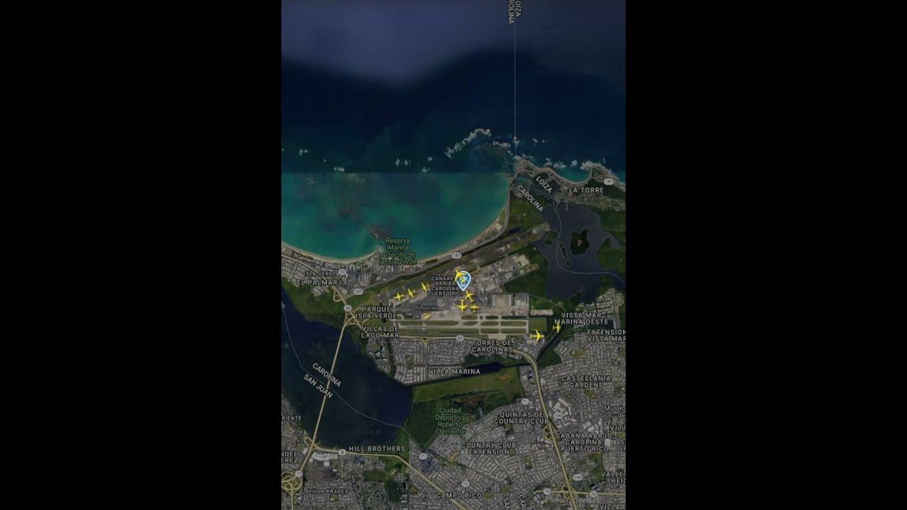 27 minutos bajo una lluvia intensa San Juan Puerto Rico  SJU Airport - Lunes 2PM