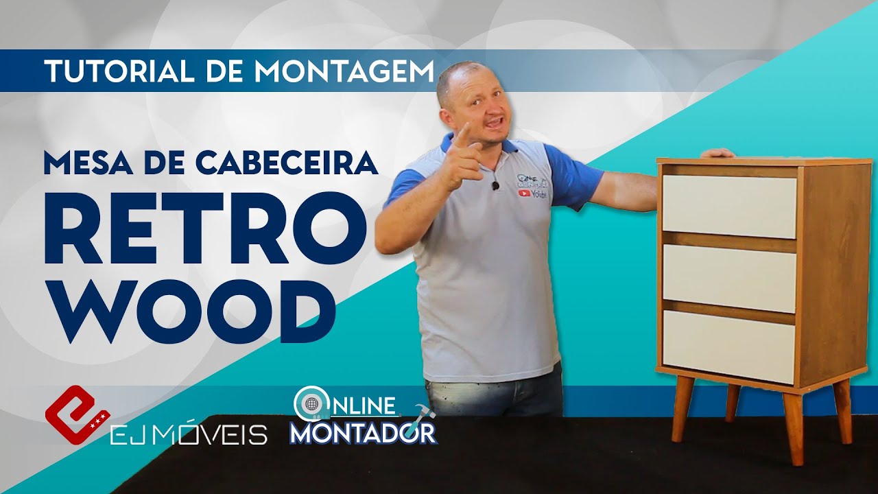 Como montar mesa de cabeceira | Mesa de Cabeceira Retro Wood