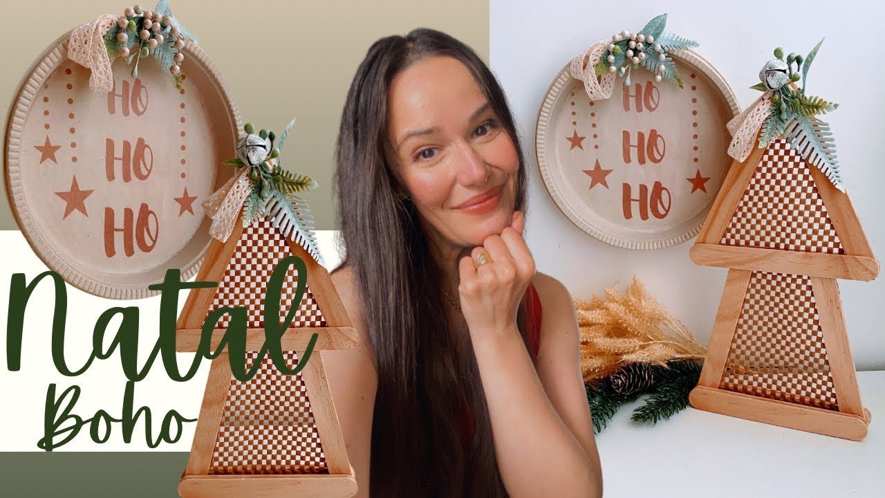Decoração de Natal Boho: Criei Guirlanda e Pinheiro Sustentáveis com Estilo | DIY Natalino