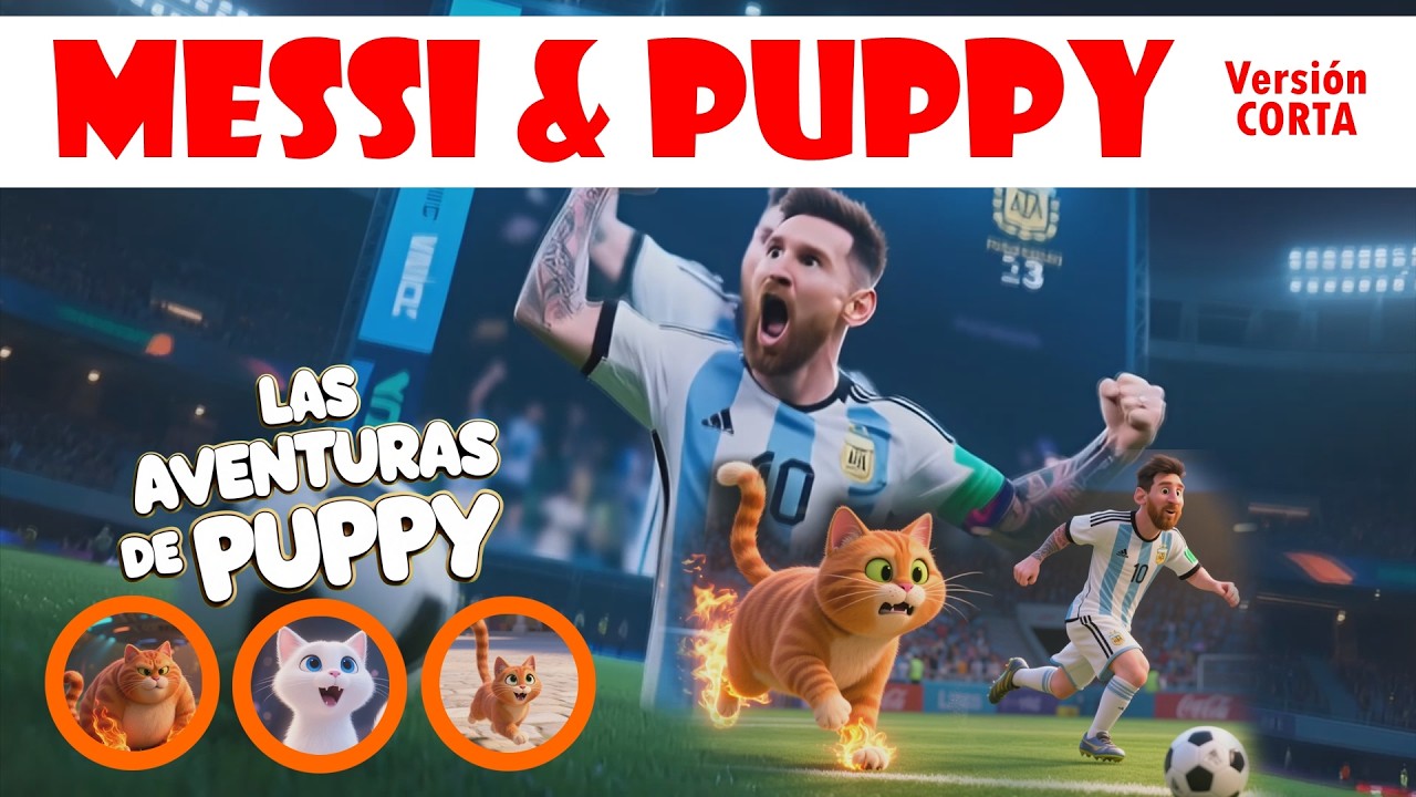 El día que Puppy conoció a Messi 🐱⚽ una historia que inspira