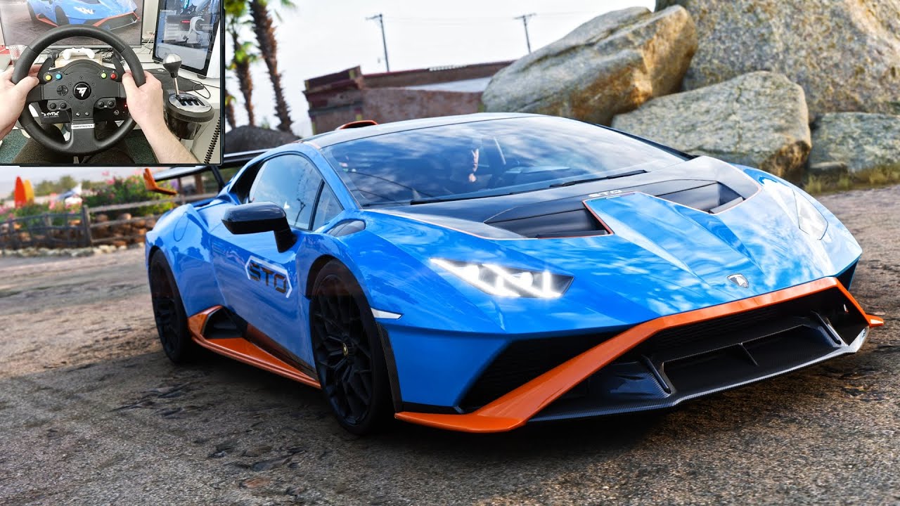 Lamborghini Huracan STO - Forza Horizon 5 | Thrustmaster TMX + TH8A Shifter