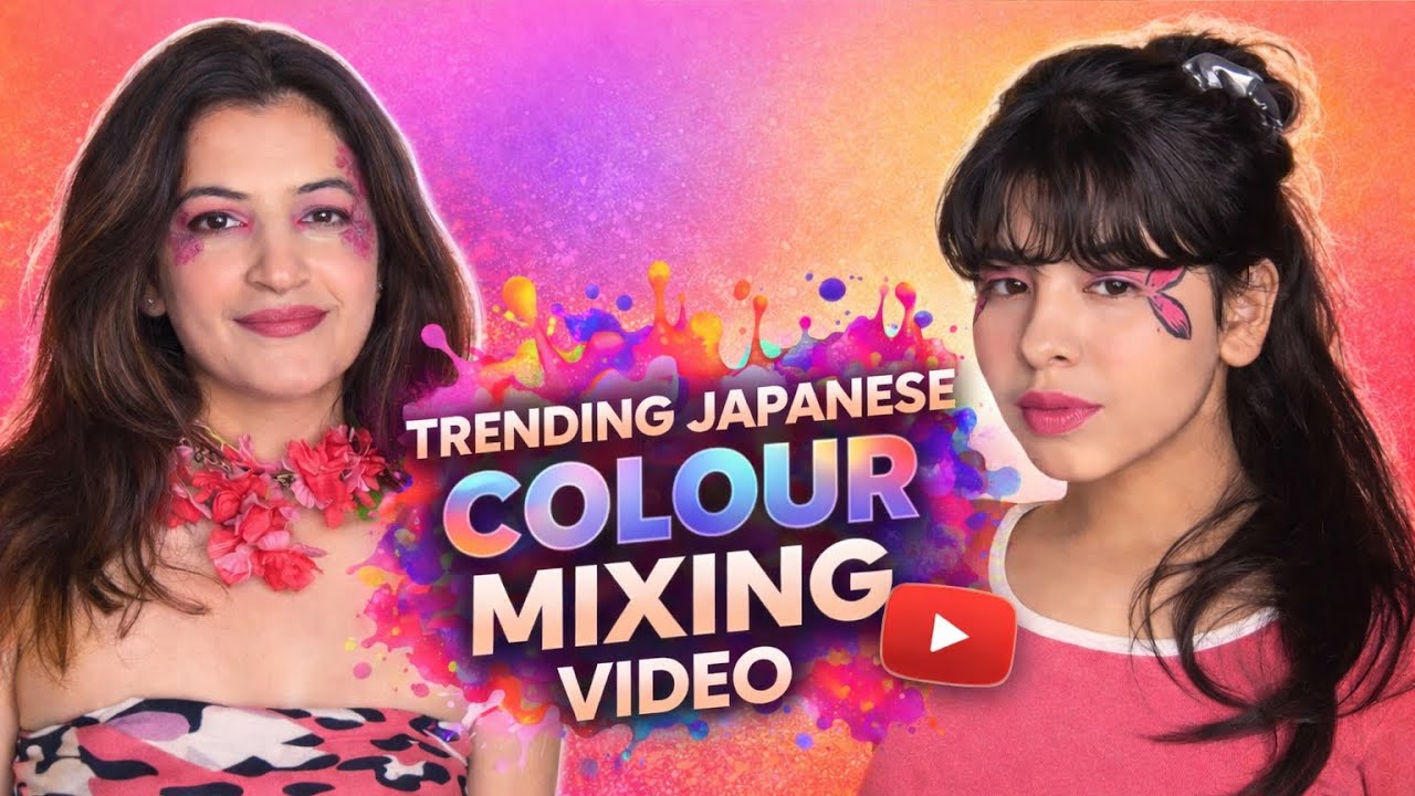 We did the JAPANESE Colour Mixing TREND | Get ready with us