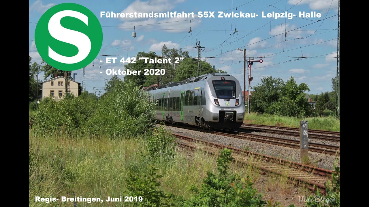 Führerstandsmitfahrt S5X Zwickau - Leipzig - Halle (Oktober 2020)