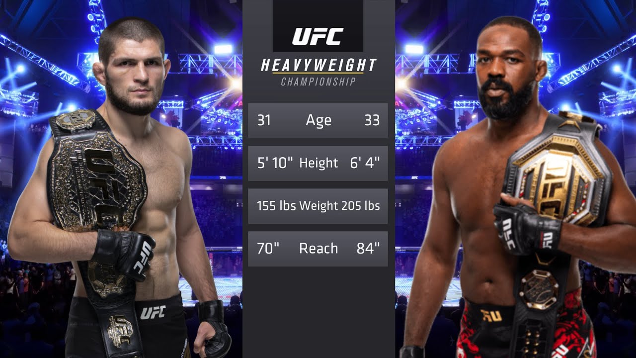 Khabib Nurmagomedov vs Jon Jones Full Fight - UFC 4 Fight Of The Night