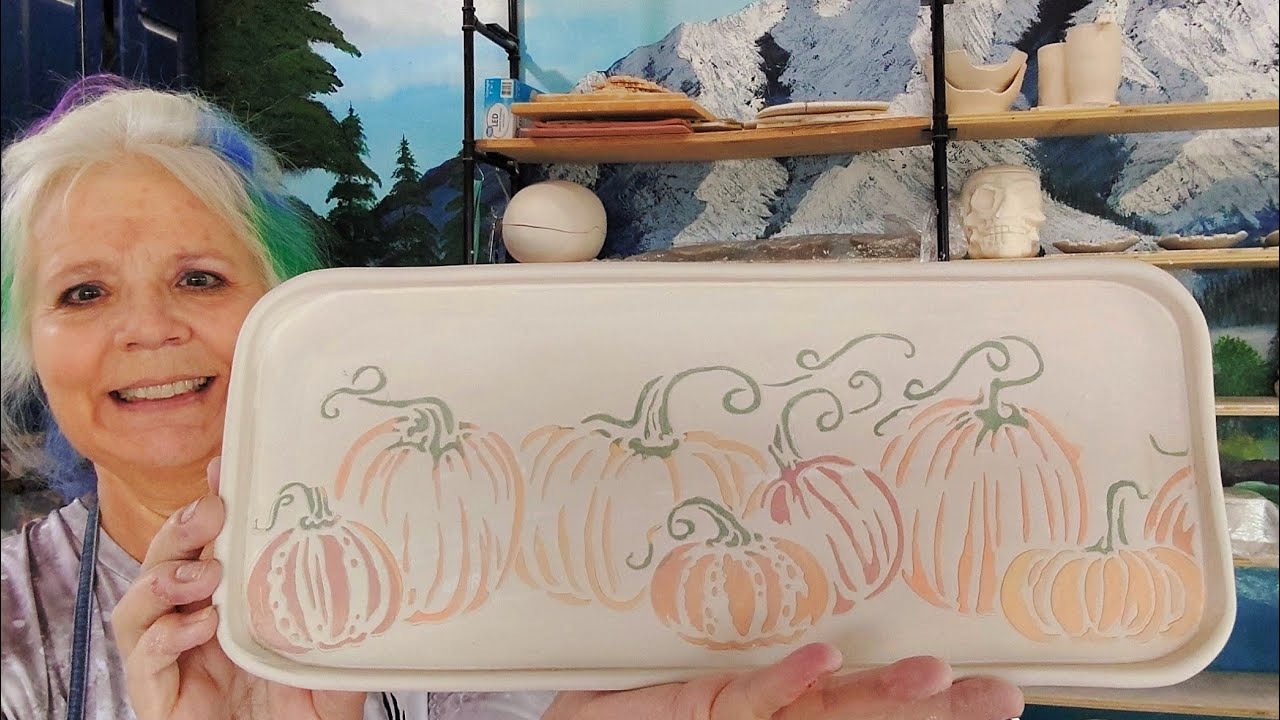Easy and Fun Fall Pottery Platters!