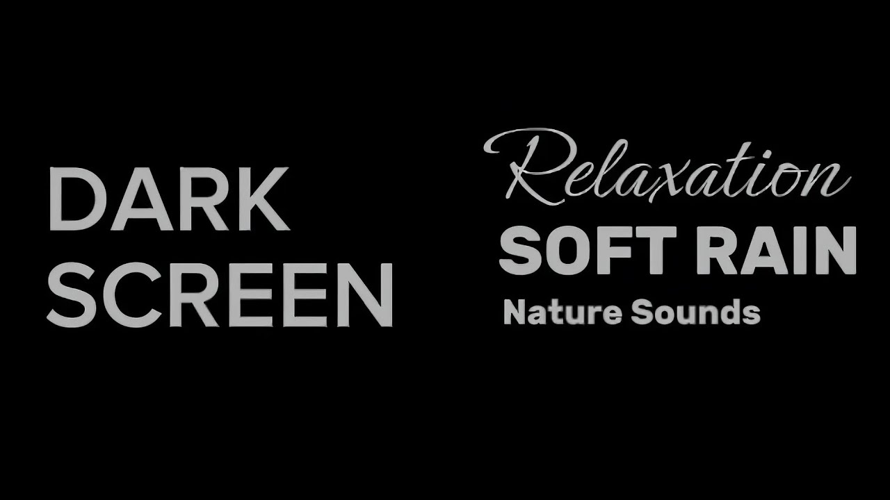 8 Hours of Relaxing Soft Rain for Deep Sleep | No Music, Black Screen
