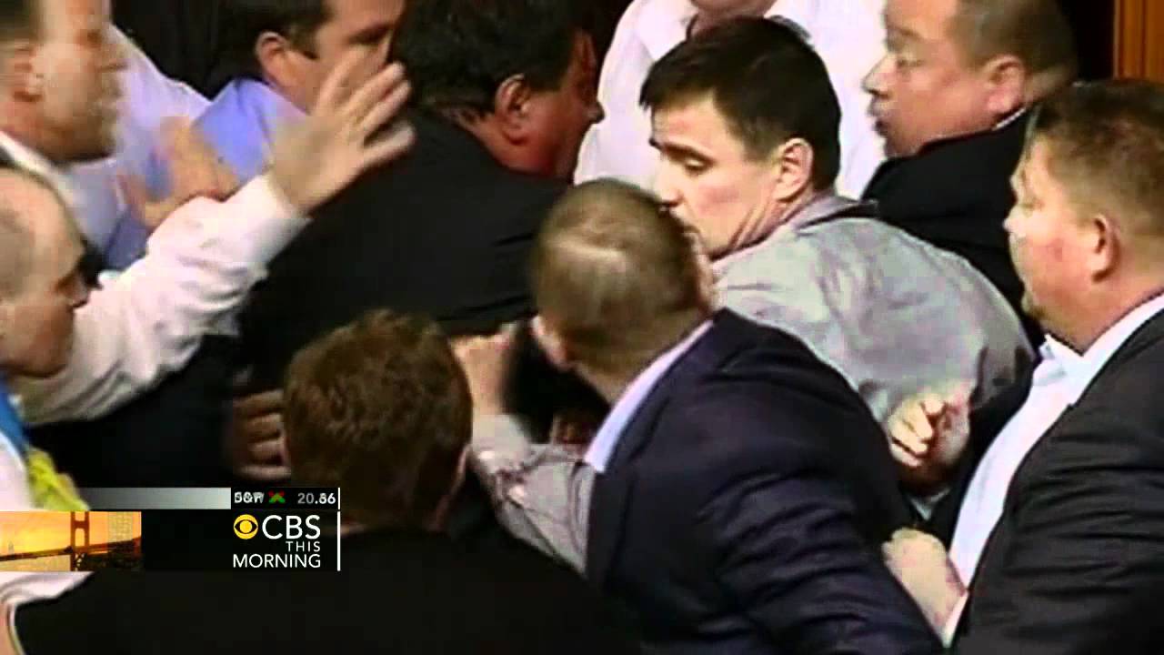 Fistfight in the Ukrainian parliament