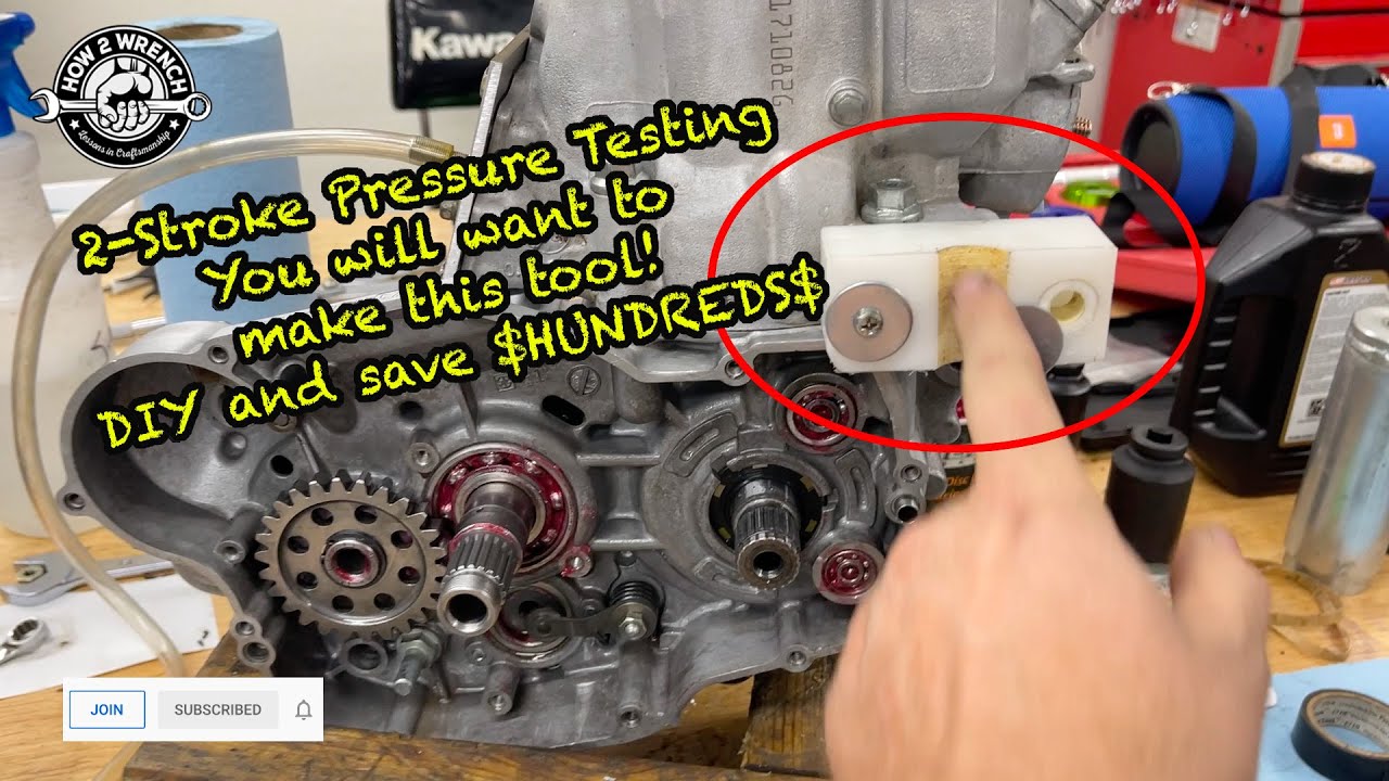 DIY 2 stroke crankcase pressure tester. SAVE HUNDREDS Diagnose or test your work after rebuilding!