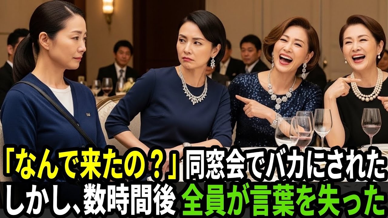 同窓会で派遣の私を嘲笑した同級生。その数時間後、“私の正体”を知り全員青ざめた。【スカッと】