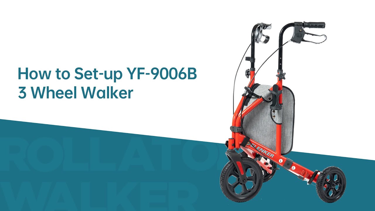 How to Set up Elenker YF 9006B 3-Wheel Rollator Walker