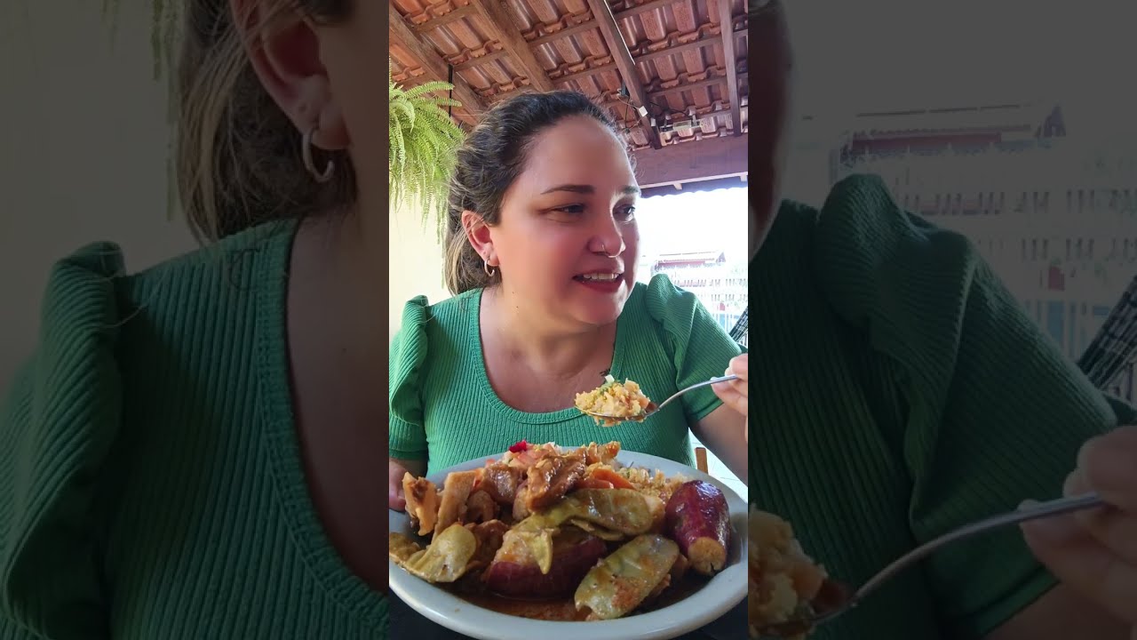 #COMENDOMUITO : ALMOÇANDO COM A MINHA MÃE ❤️ ( Cozidão De Carne, Vinagrete ,Arroz, Farinha de puba )