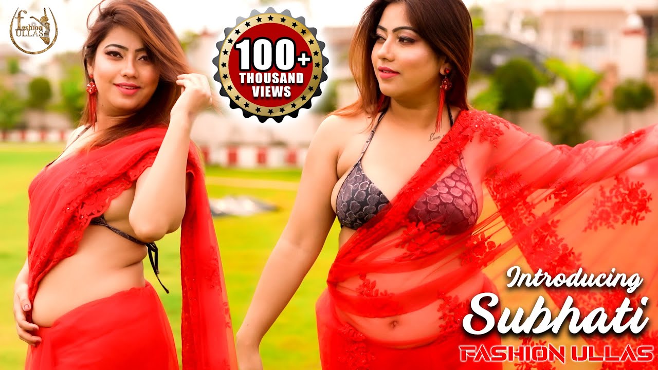 SUBHATI | RED COLOR CHIFFON SAREE LOOKS | FASHION ULLAS  #sareelover #saree #sareefashion #tranding
