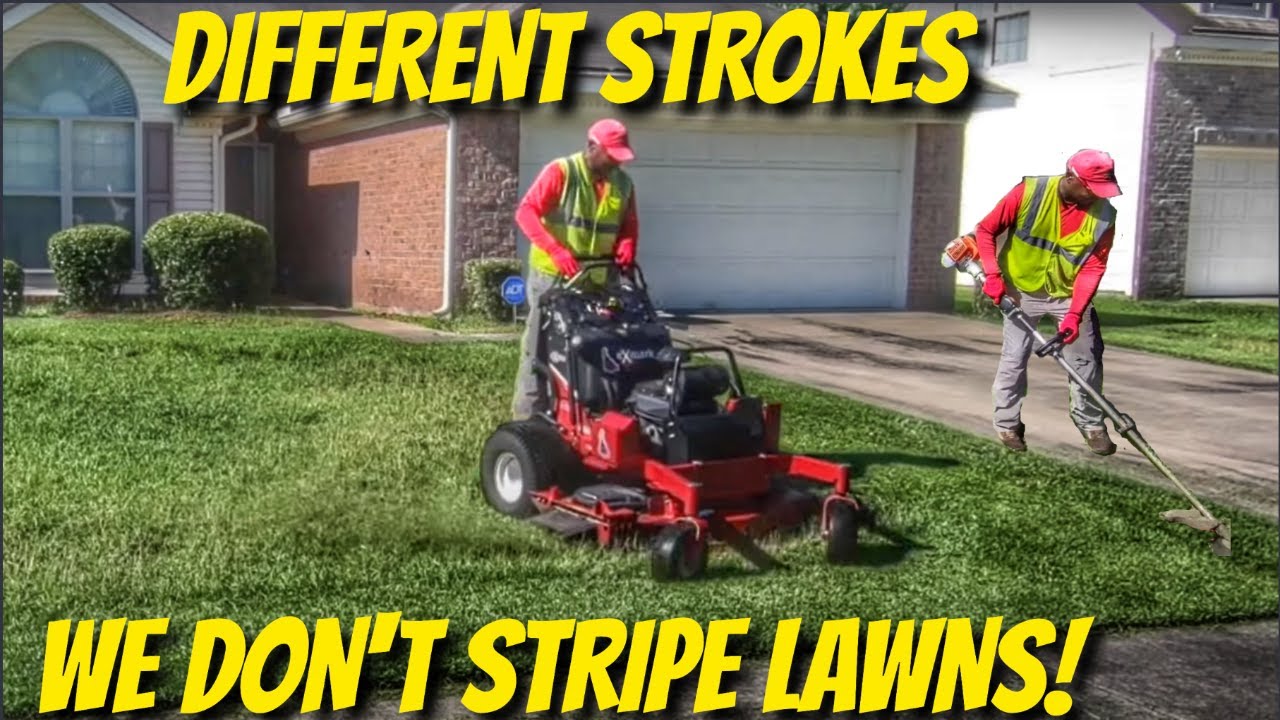 I mow in squares and circles and don't stripe my lawns this is why