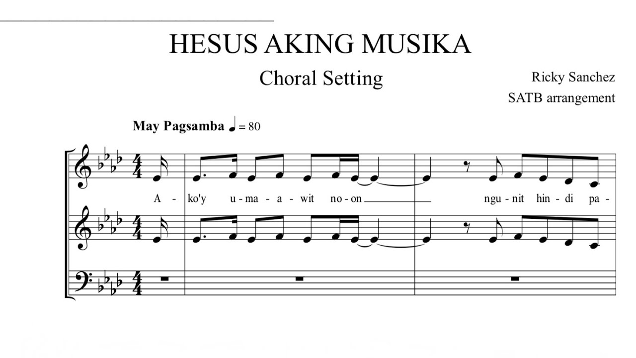 HESUS AKING MUSIKA (Ricky Sanchez) - Piano Accompaniment/Instrumental/Minus One 