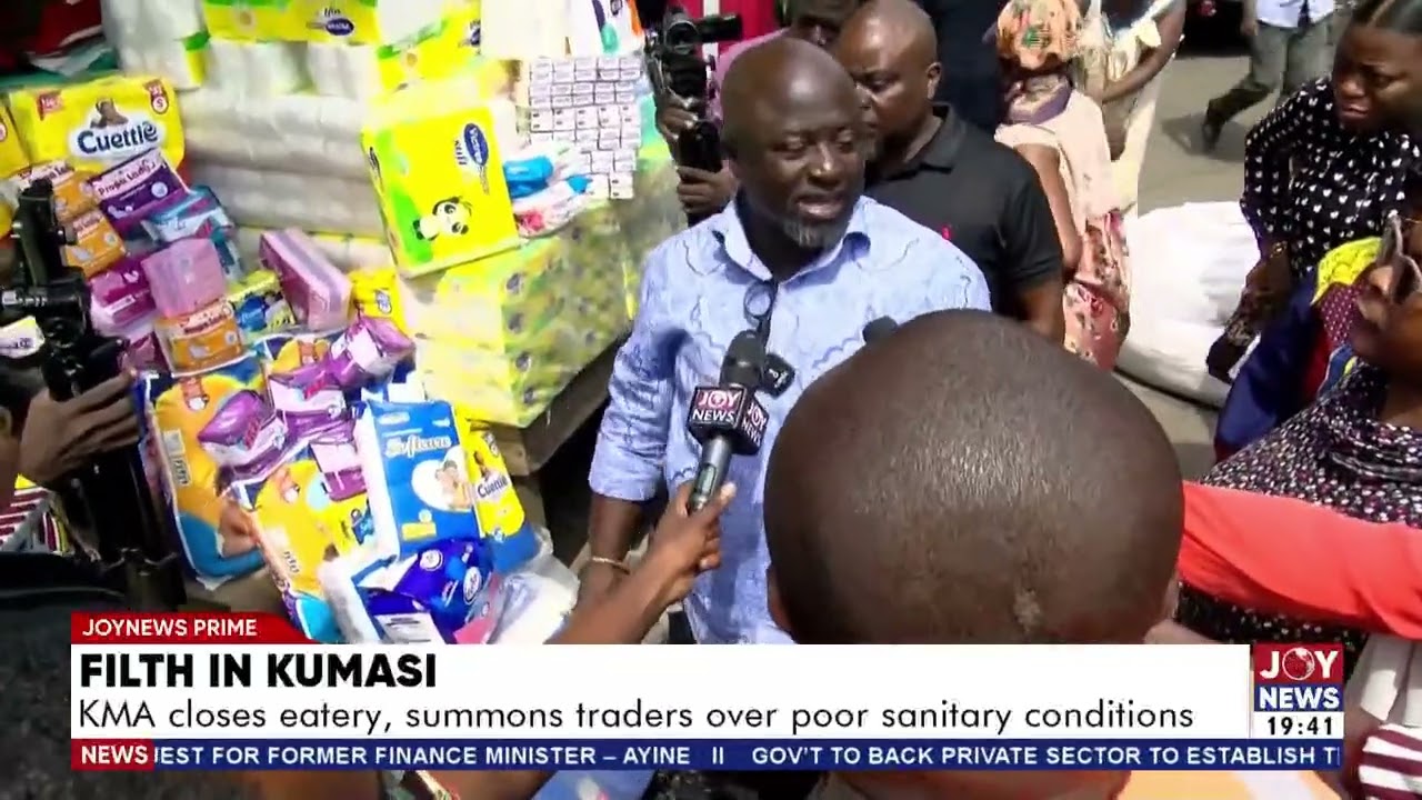 Filth in Kumasi: KMA closes eatery, summons traders over poor sanitary conditions