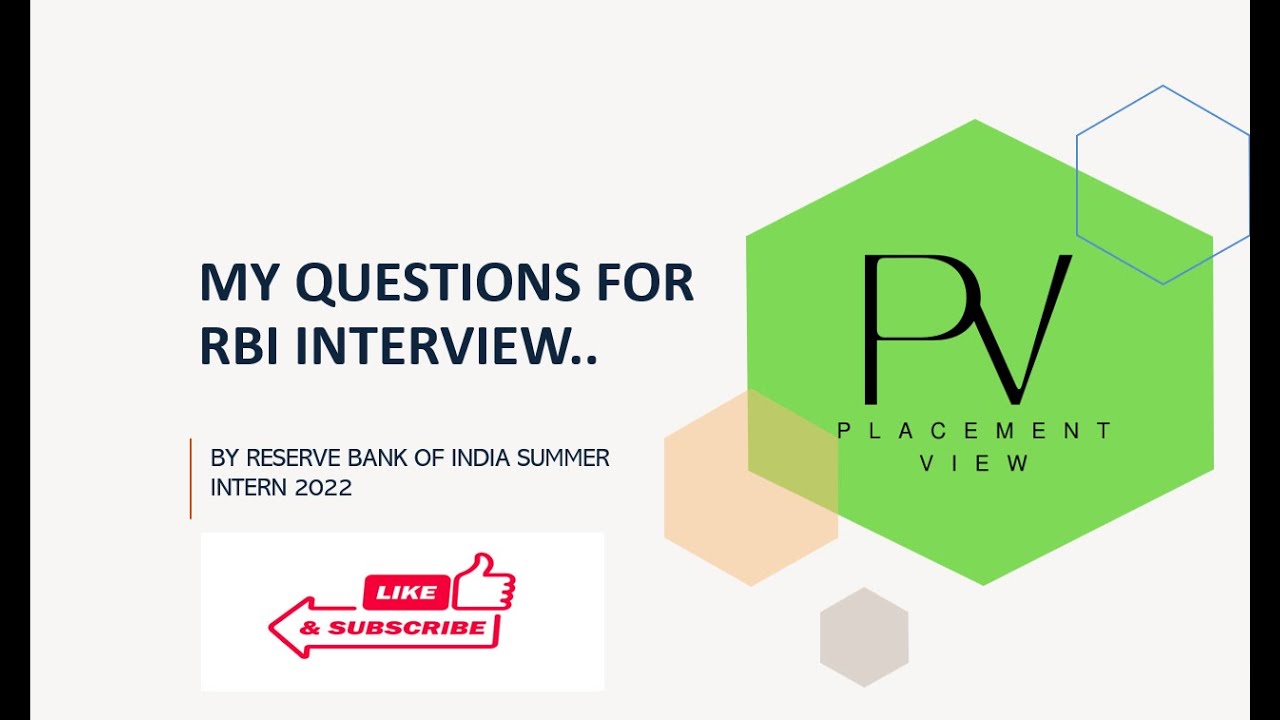 RBI INTERVIEW ROUND QUESTION|| SUMMER INTERNSHIP|| HOW TO PREPARE FOR INTERVIEW|| #rbi #2023