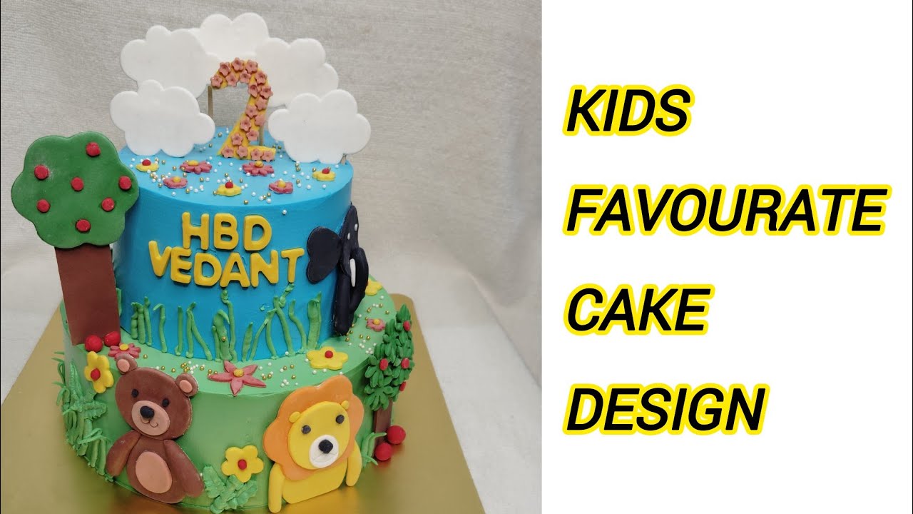 Animal Theme Cake Designing | #viral #viralvideo #animalthemecake