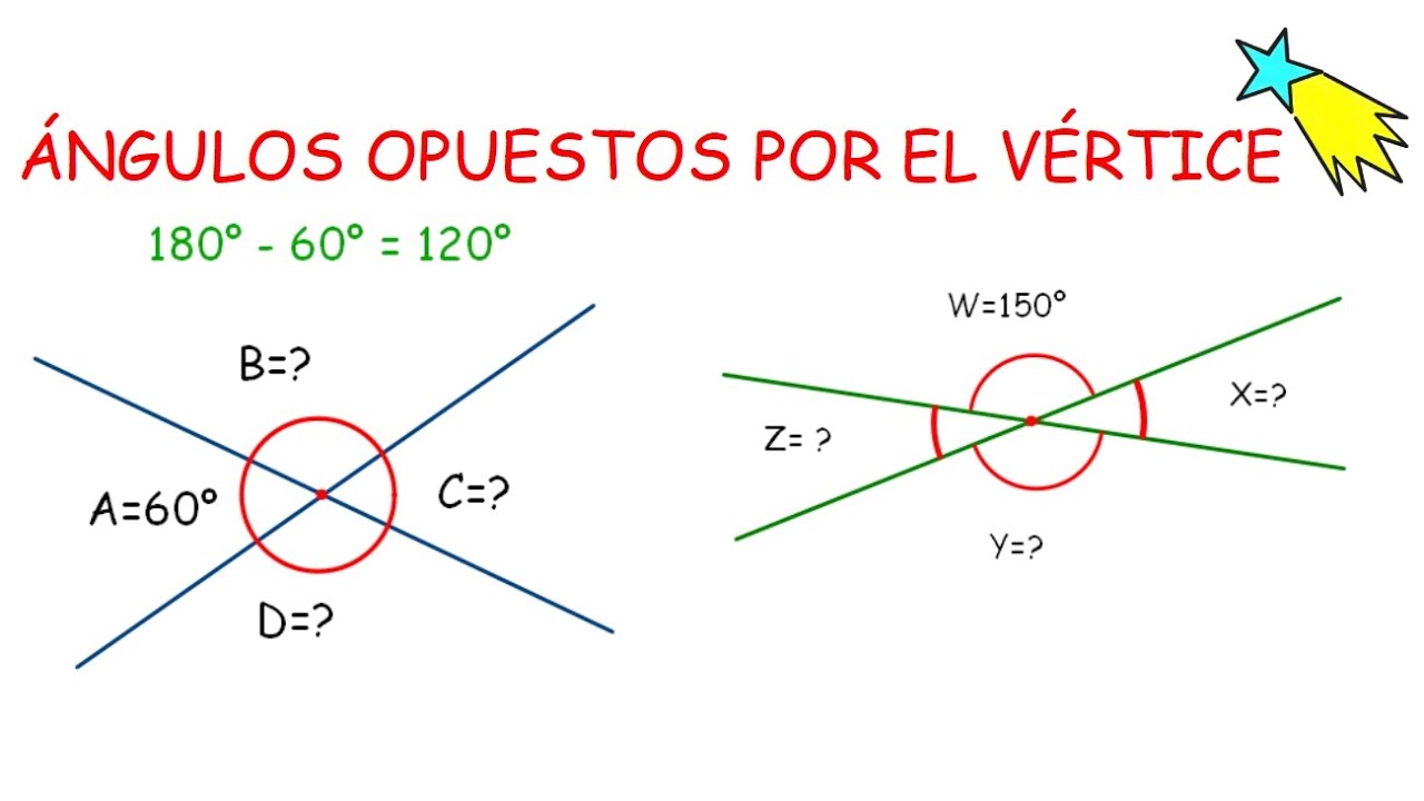 Ángulos opuestos por el vértice.