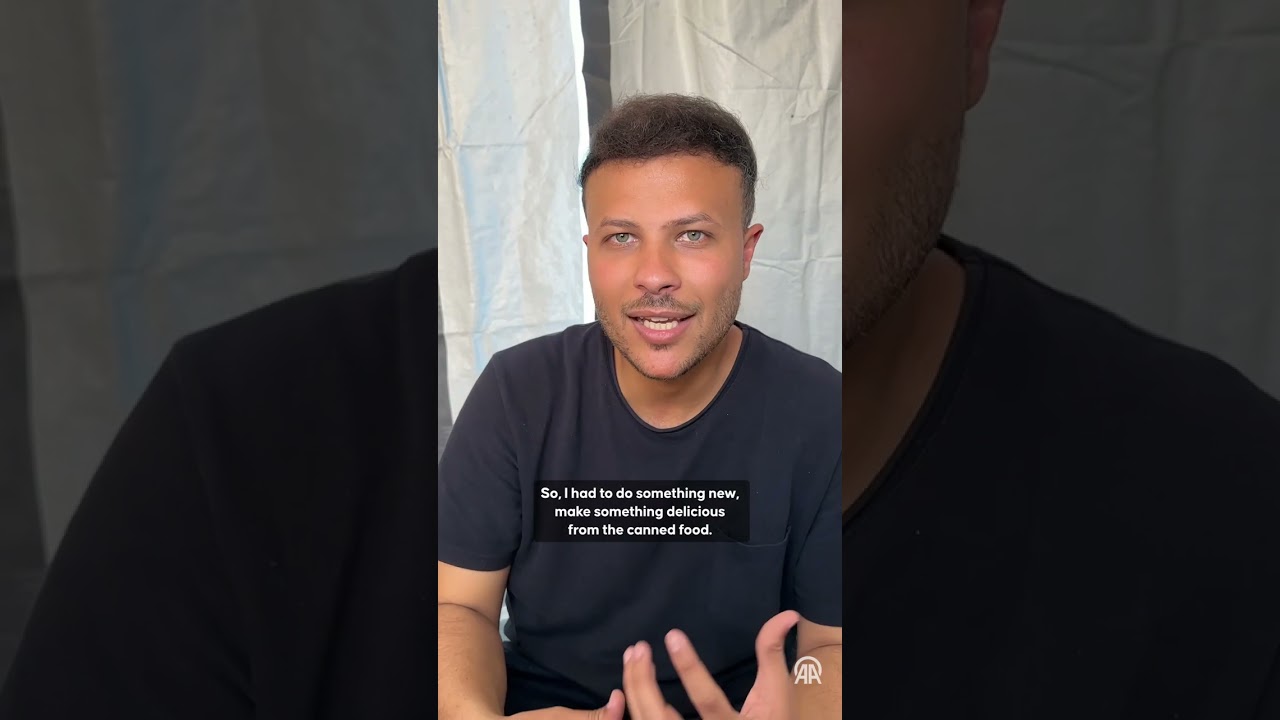 Palestinian food blogger Hamada Shaqoura went viral for the meals he makes from aid packages in Gaza