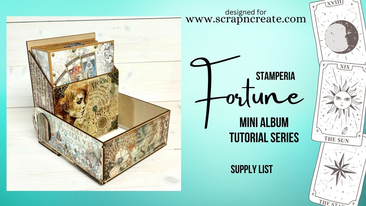 Stamperia Fortune Mini Album Tutorial Supply List