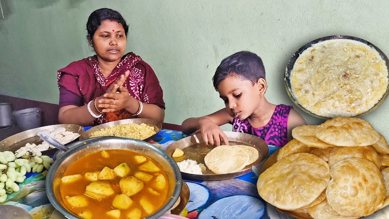 Rate Cholar Daler Purer Kochuri, Alur Torkari ar Payesh Ranna Kore Khaoya Holo I