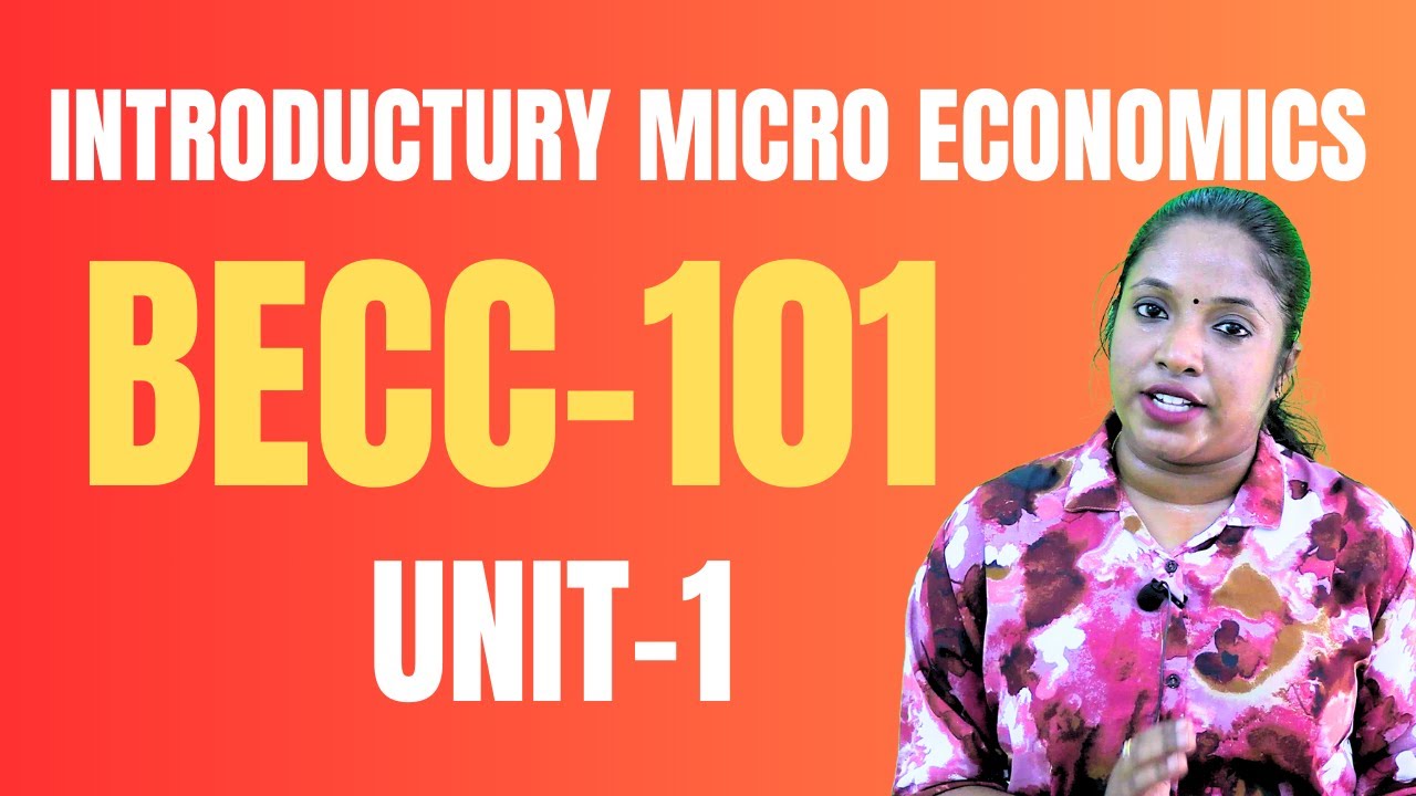 IGNOU|മലയാളം | INTRODUCTURY MICRO ECONOMICS| BECC-101 | UNIT-1