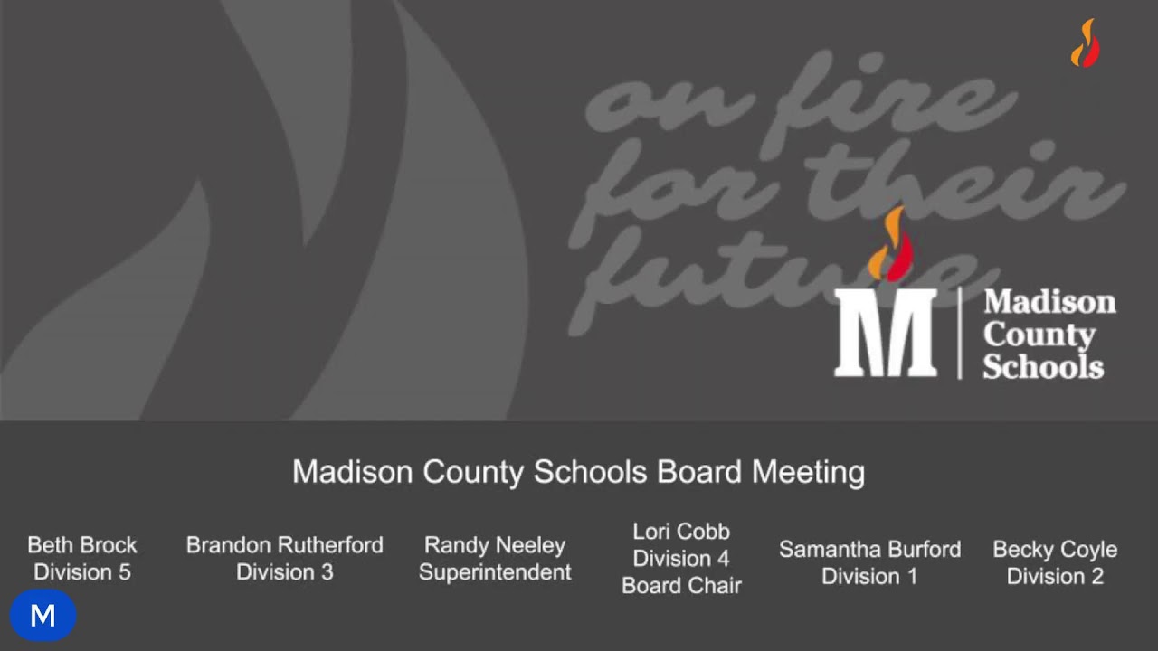 Madison Co. Schools Board of Education Meeting - March 10th, 2026