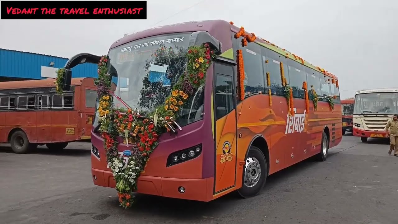 The Brand New Electric Bus of Maharashtra State Road Transport Corporation (MSRTC) Named Shivai-E..