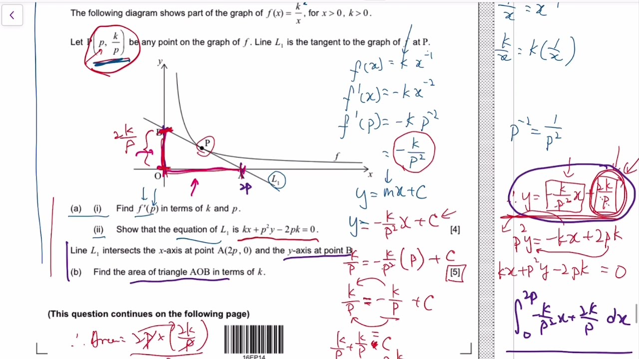 IB Maths SL 2020 Nov paper 1 full solution (Section B)