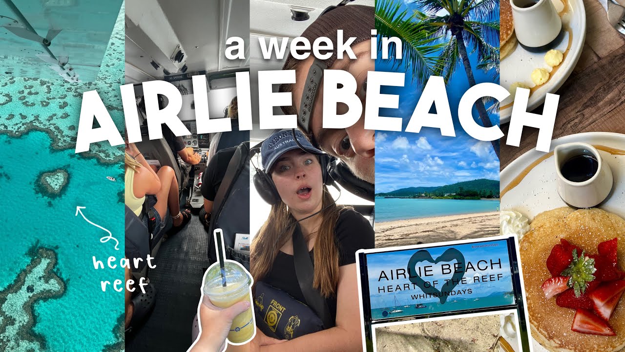 A WEEK IN AIRLIE BEACH: Heart Reef Scenic flight, road trip & exploring! 🐚🪸🌴 #AusVlog7
