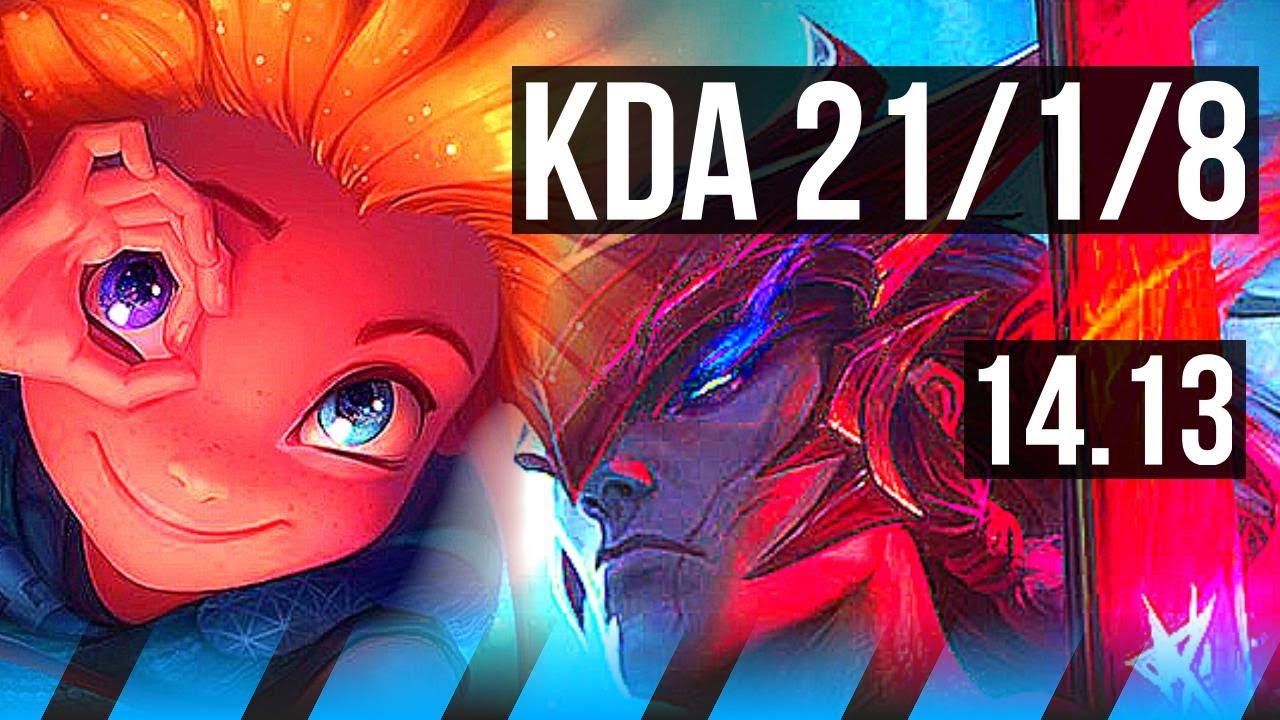 ZOE vs YONE (MID) | 21/1/8, Legendary, 50k DMG, 600+ games | NA Diamond | 14.13