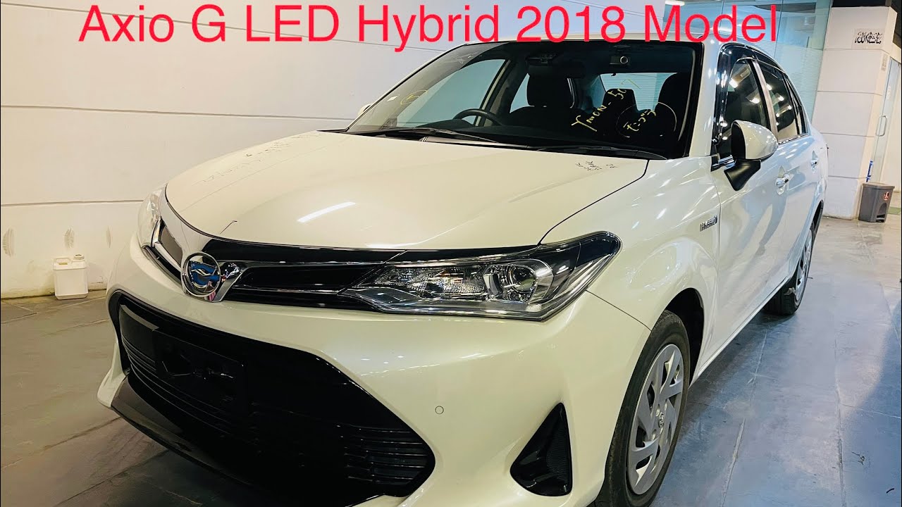 Toyota Axio G LED Hybrid 2018 Pearl color. Imported by Tijarah Motors Ltd. call 01733015114