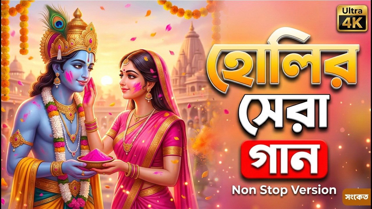 হোলির সেরা গান 🎨 | Radha Krishna Holi Special | হোলির গান  | রাধা কৃষ্ণের হোলির গান #holisongs