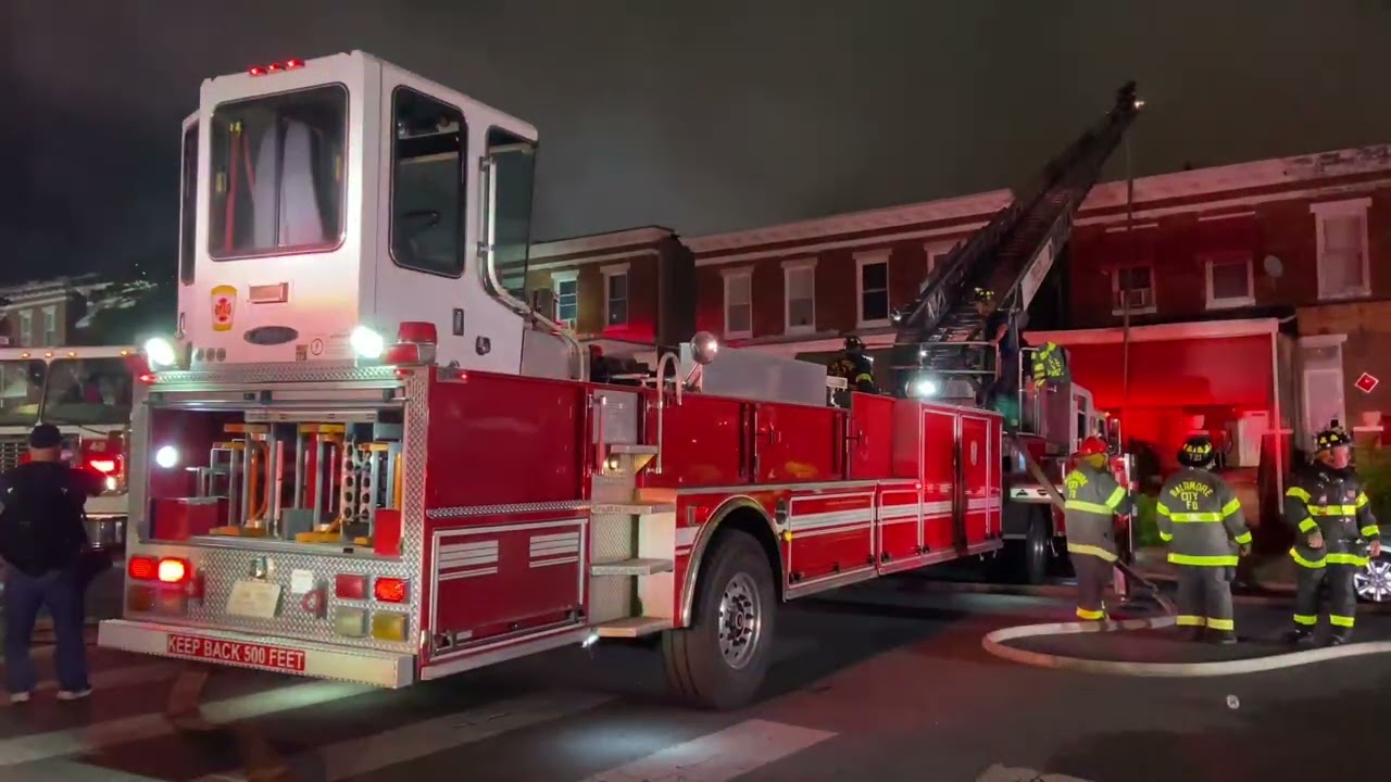 Baltimore, MD 7 Alarm Mattress Warehouse Fire 5/12/25. Edmondson Ave and N. Bentalou St.