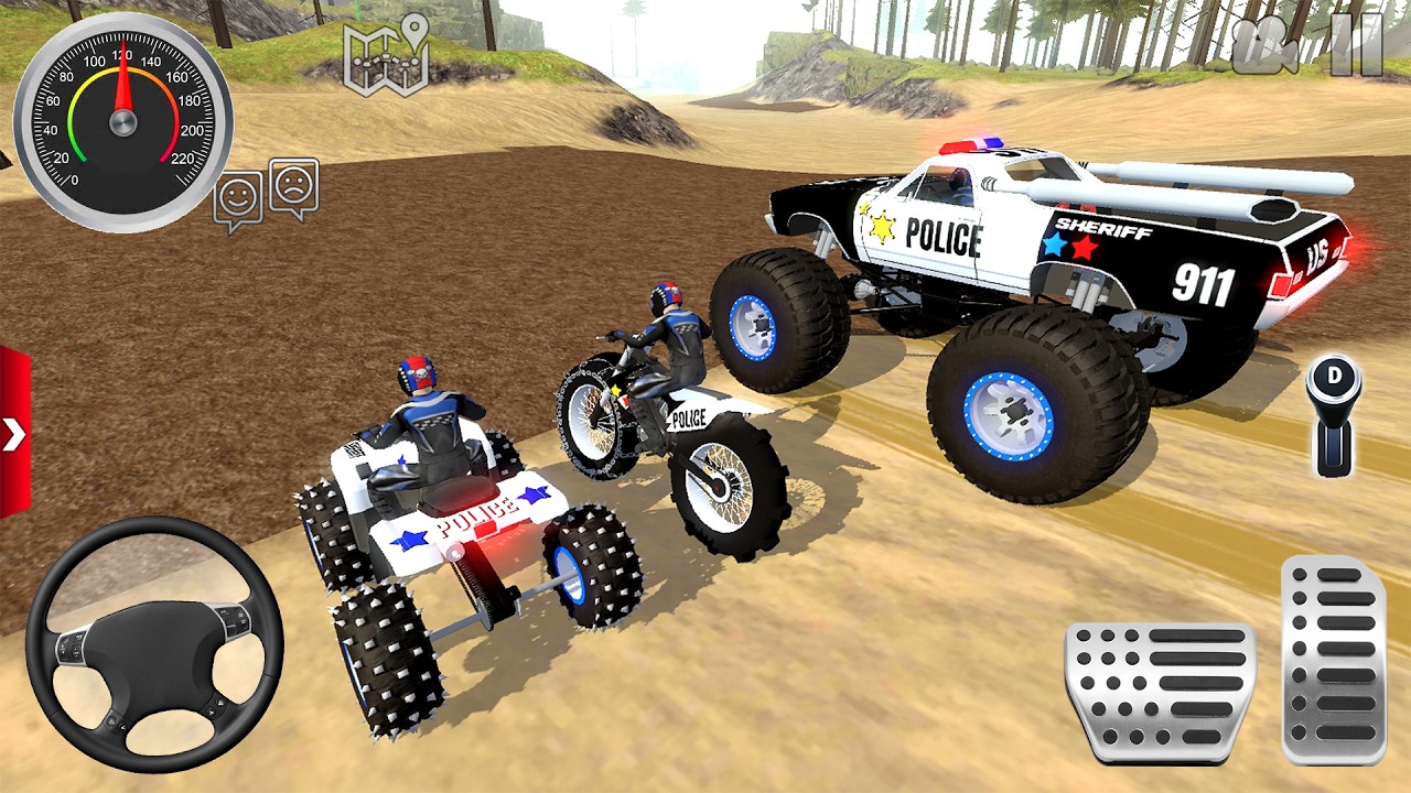 Motor Dirt Police Bike, Quad Bike, Police Monster Truck Impossible OffRoad #1 - Android Gameplay FHD